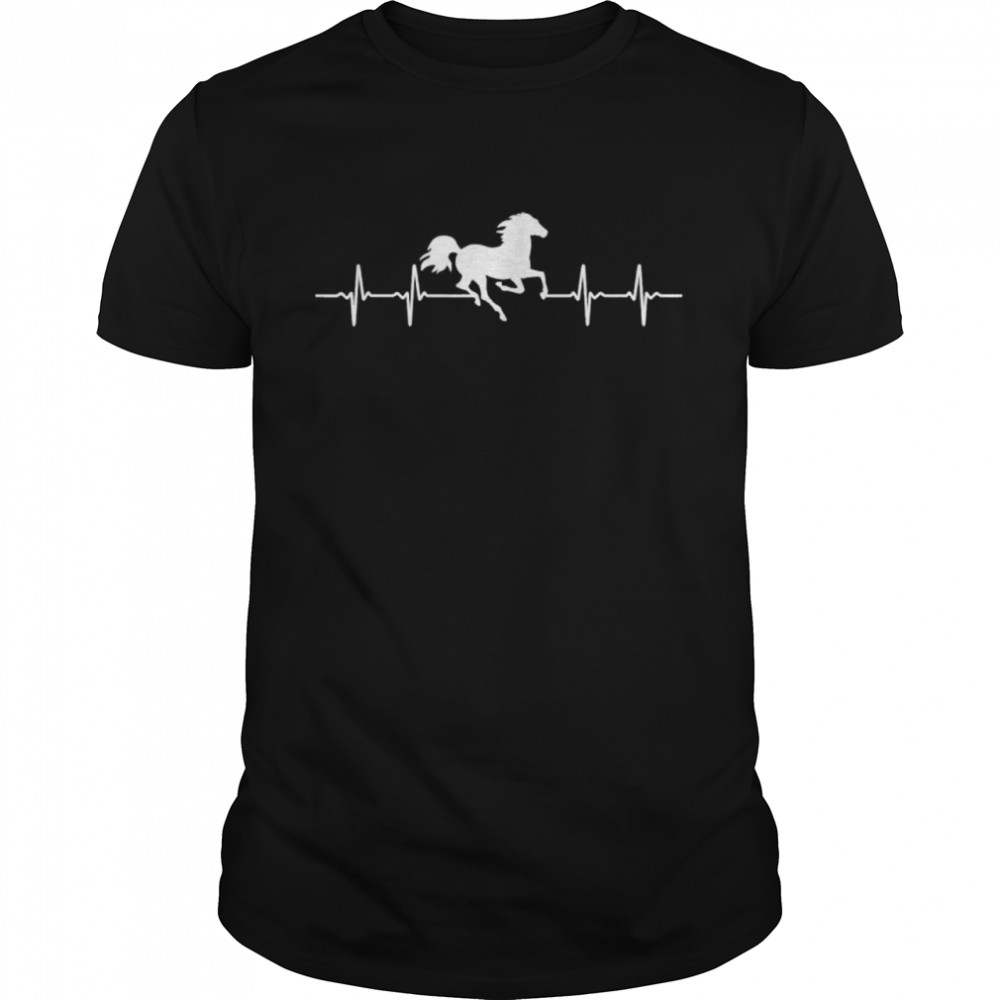 Horse Heartbeat ECG Frequency Horse Riding Rider shirt