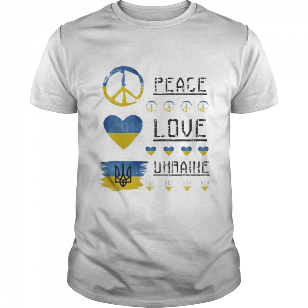 Peace Love Ukraine  Classic Men's T-shirt