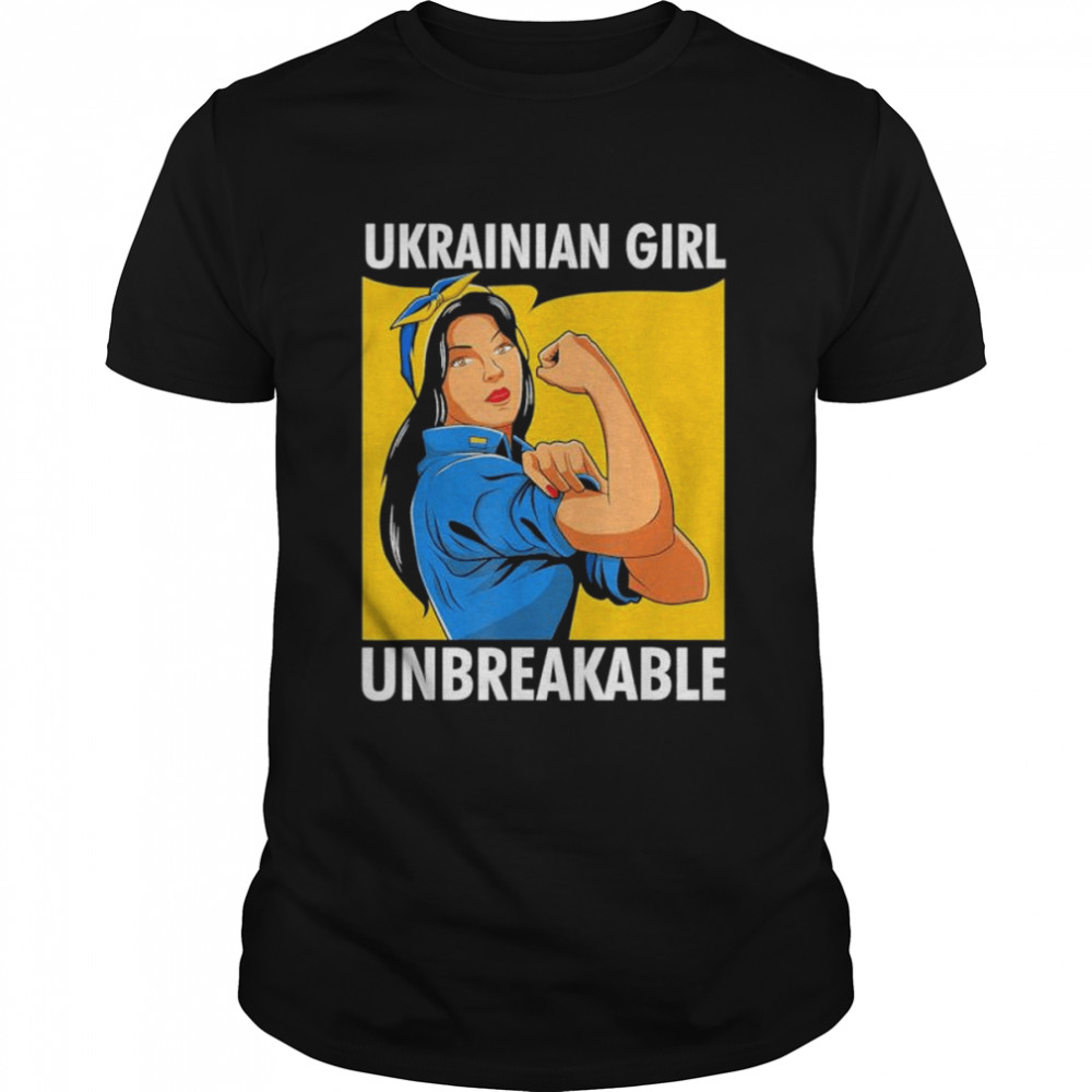 Ukraine Flag Ukrainian Women Girls Unbreakable Pride Free Ukraine shirt
