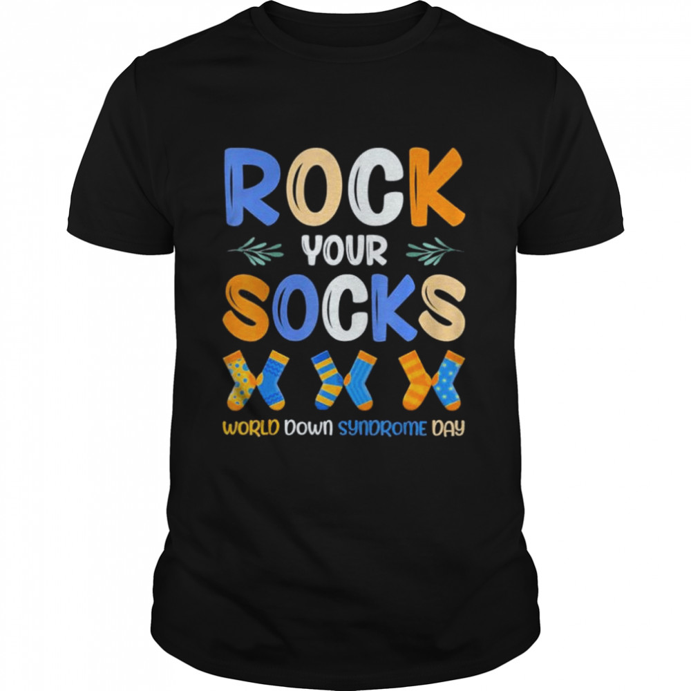 World Down Syndrome Day 21 March Rock Your Socks Awareness shirt Classic Men's T-shirt
