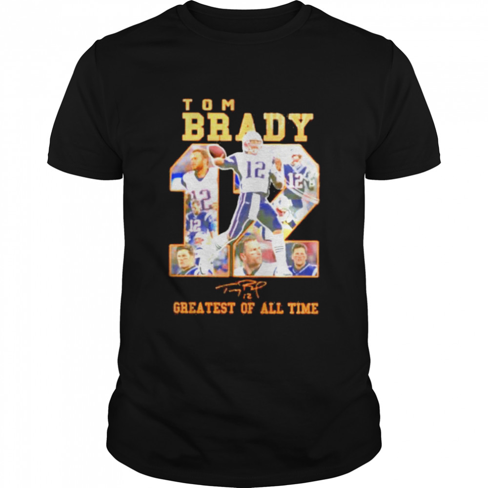Tom Brady 12 greatest of all time signatures shirt Classic Men's T-shirt