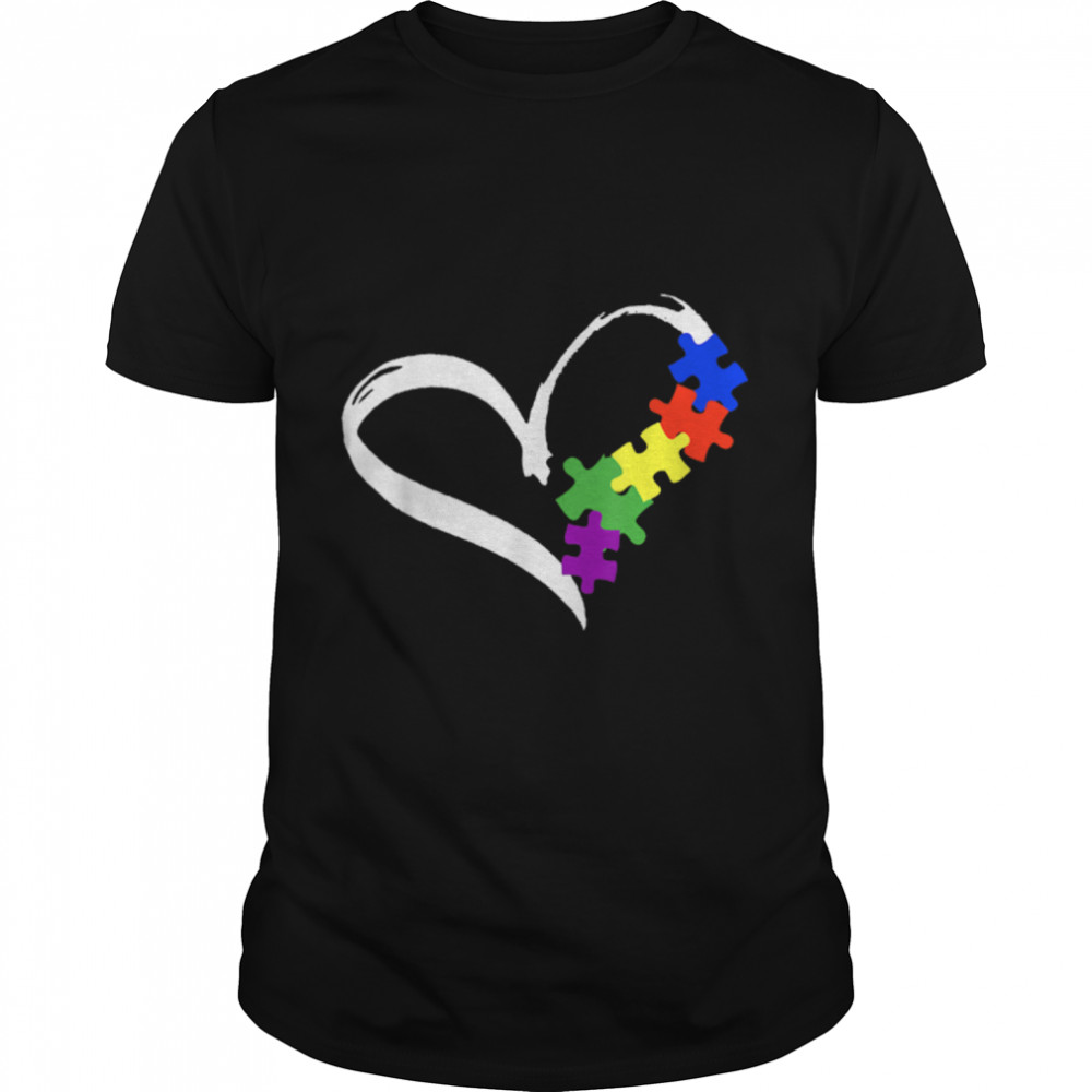 Autism Puzzle Love Autism Awareness Graphic for Women Men T-Shirt B09VD6J7GG