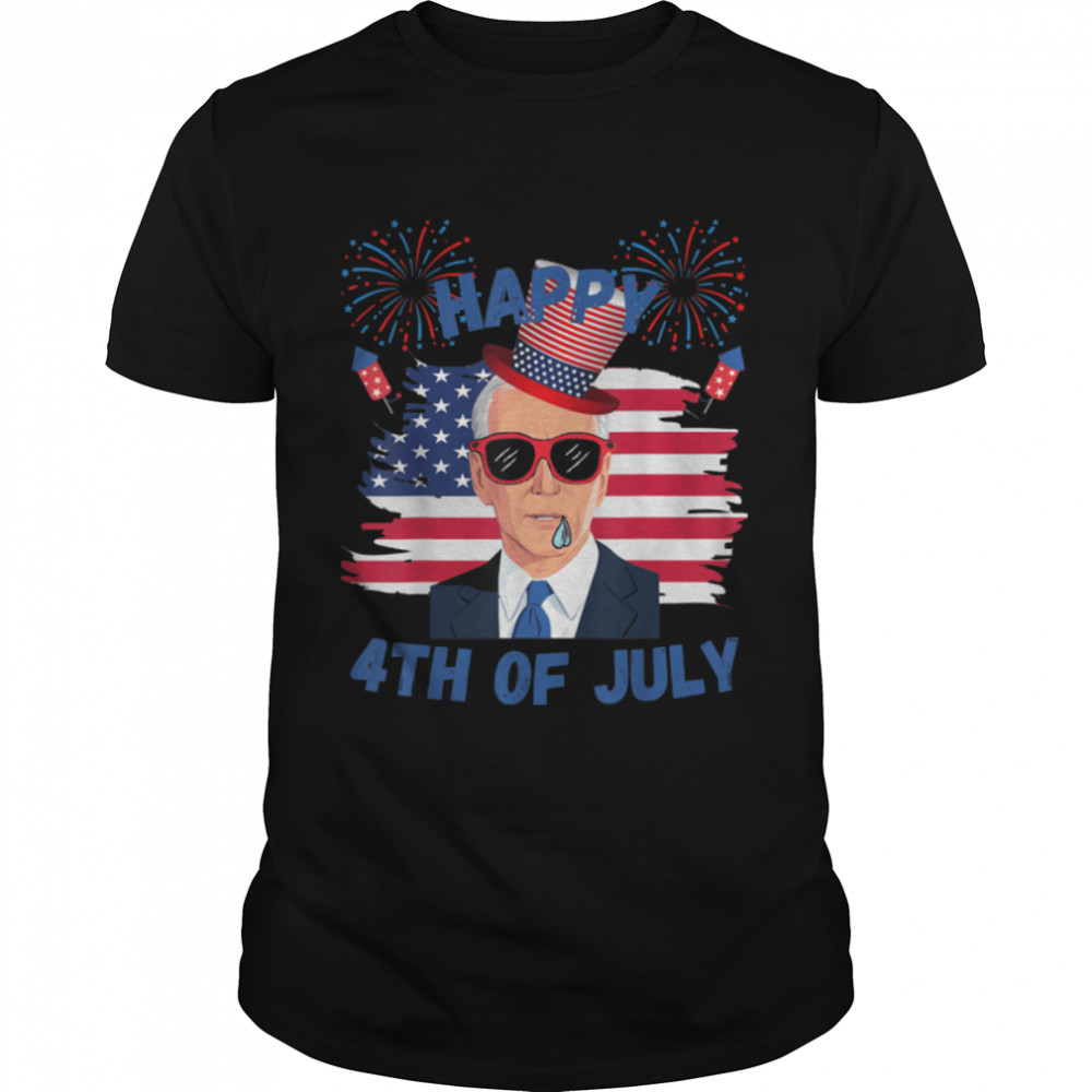 Funny 4th of July Confused Biden Happy fourth of July T-Shirt B09VD3RGLW