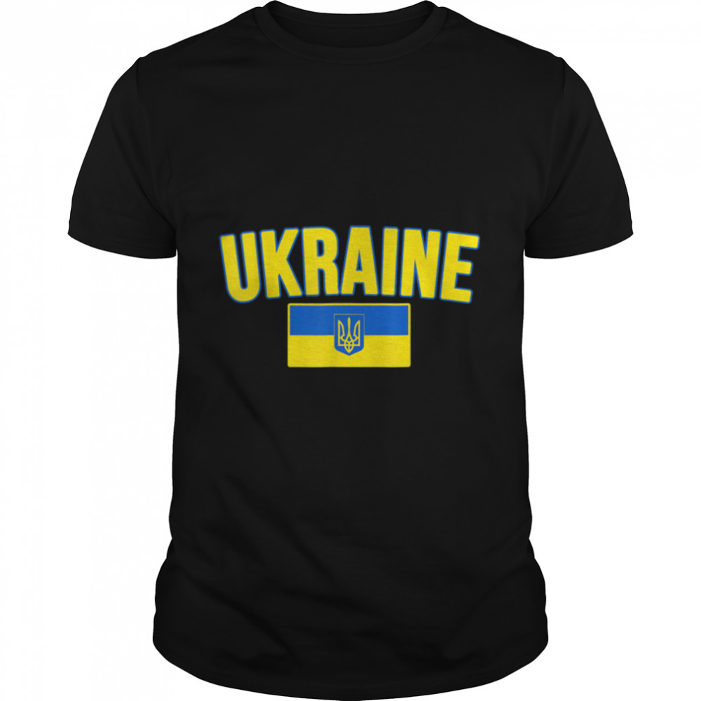 Pray For Ukraine Support Ukraine Ukrainian Flag T-Shirt B09VB4YS19