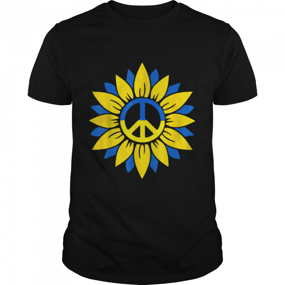 Sunflower Ukraine Ukrainian Flag Ukraine Flag Pride Peace T- B09VC1WLK6 Classic Men's T-shirt
