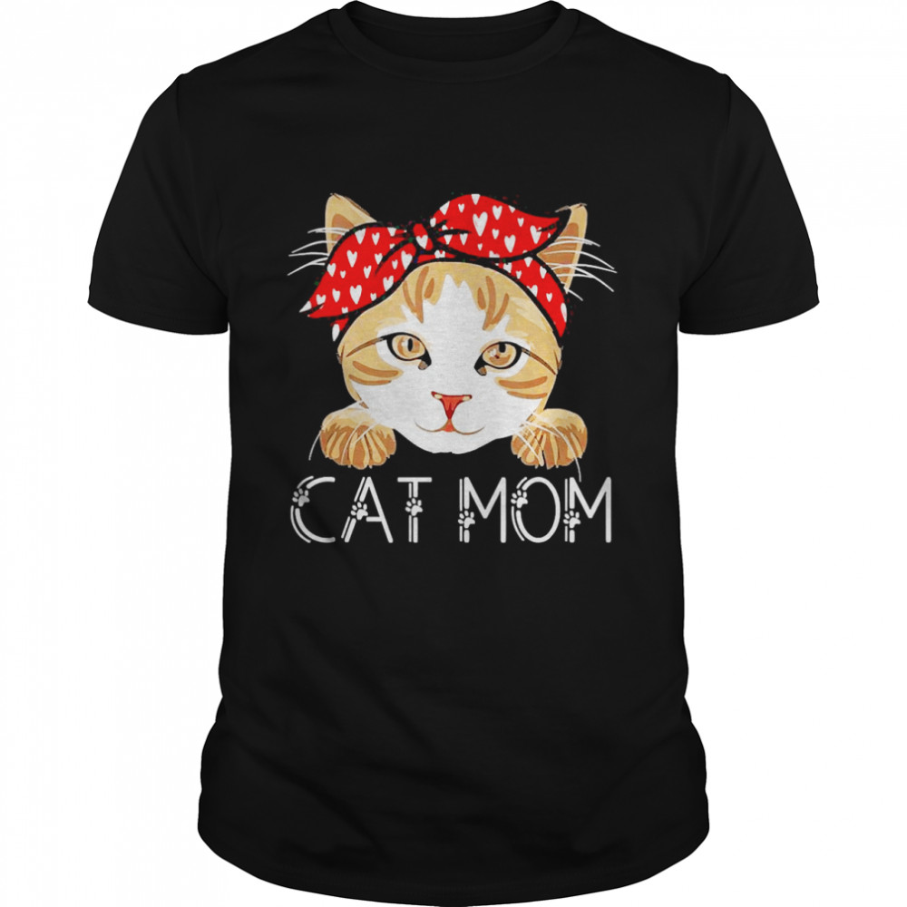 Cat Mom Fun Cat Paw Kitty Matching Family Mother’s Day  Classic Men's T-shirt