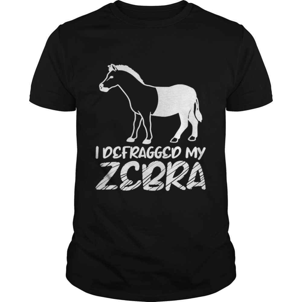 Defragmented Zebra Programmer It Software Developer Shirt