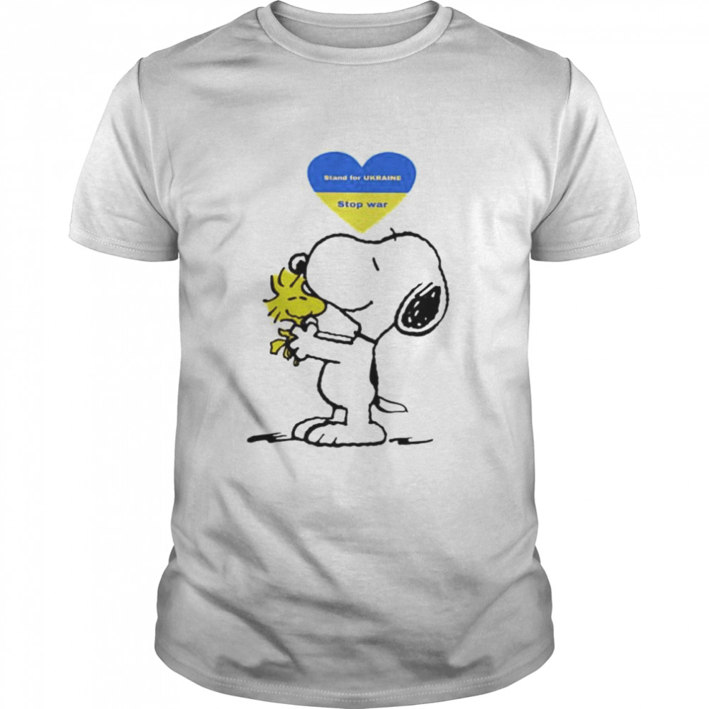 Snoopy and Woodstock stand with Ukraine stop war shirt