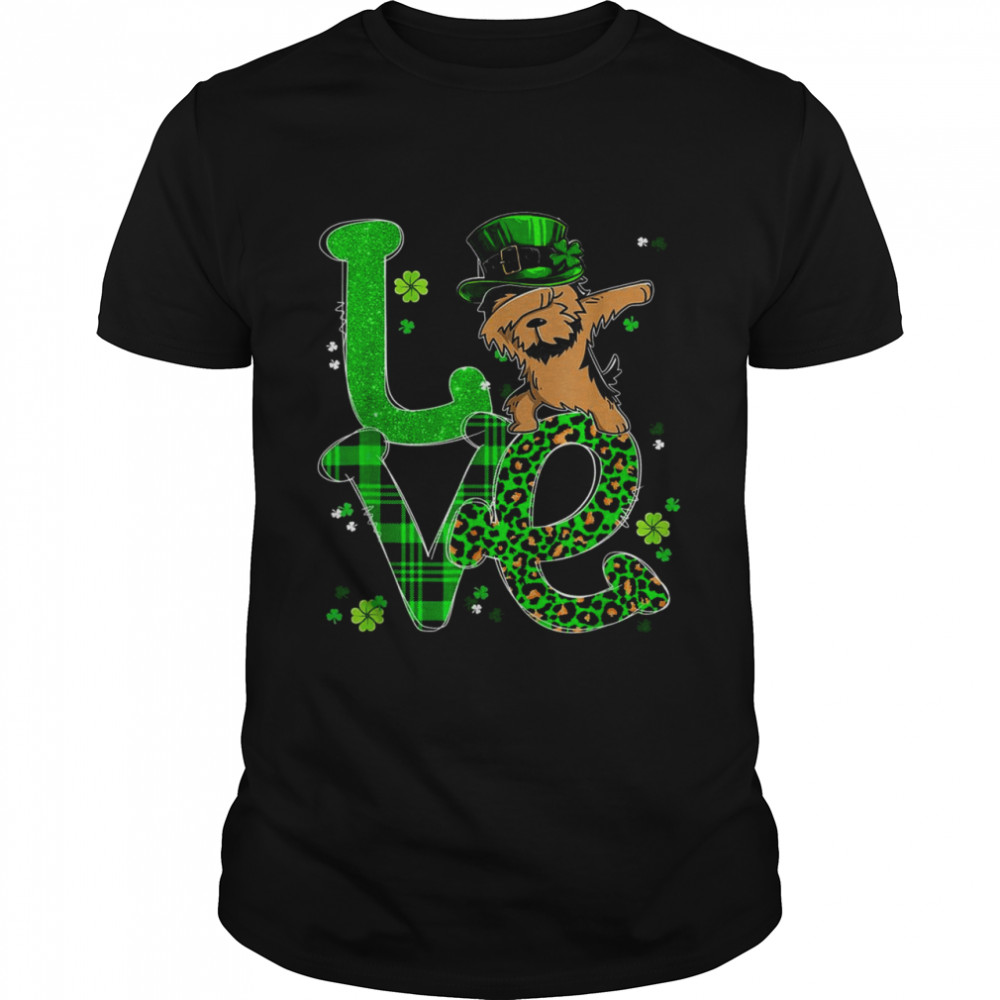 Dabbing Yorkie Dog LOVE Shamrock St Patrick’s Day  Classic Men's T-shirt