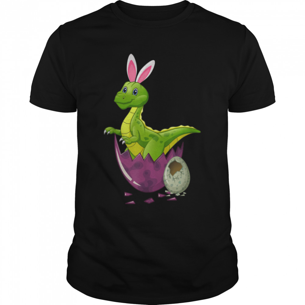 Easter Day Shirt Easter Day T Rex With Bunny Ears Eggs T-Shirt B09VNPBDRQ