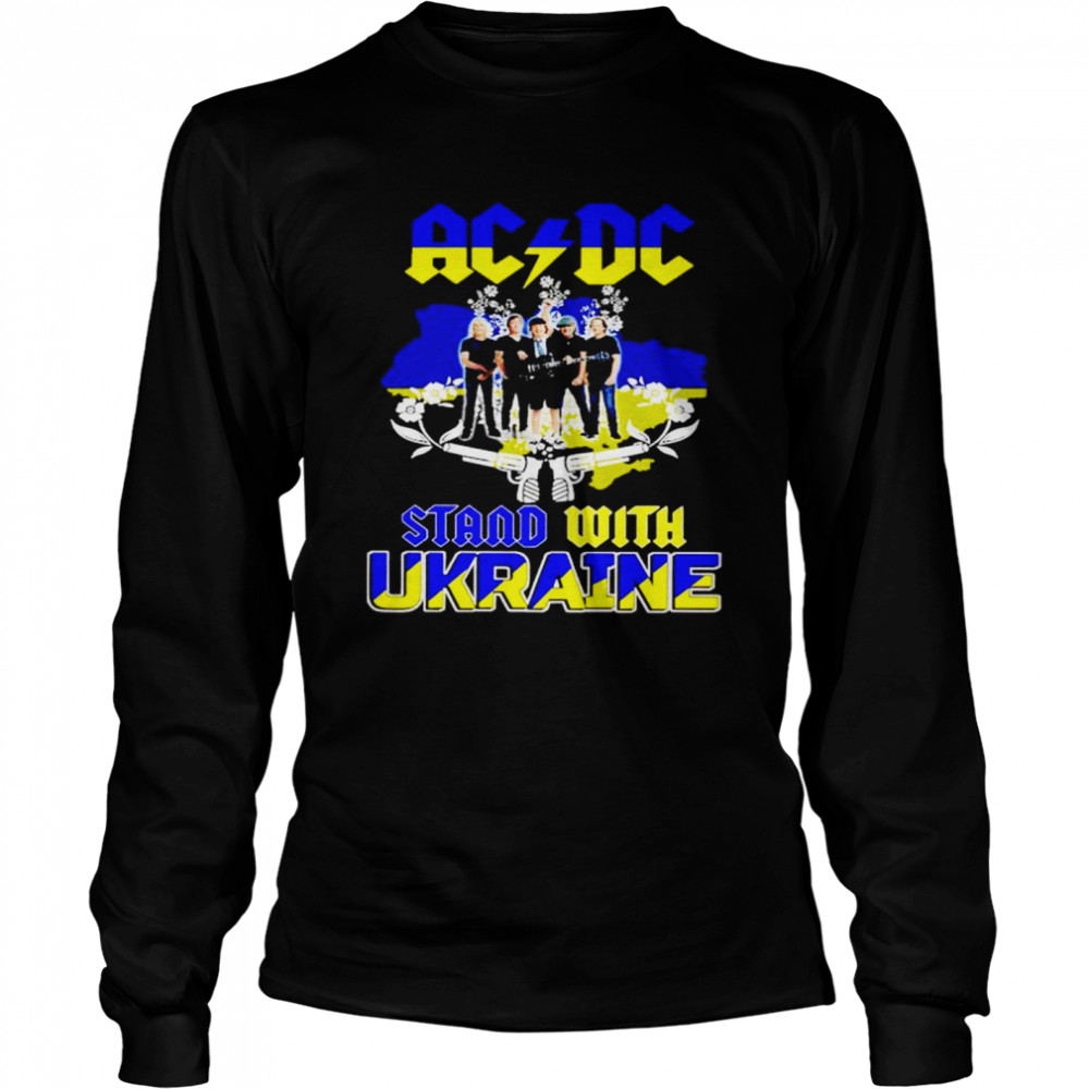 AC DC stand with Ukraine shirt Long Sleeved T-shirt