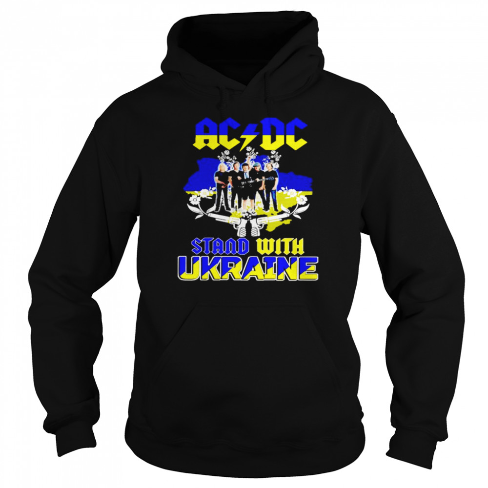 AC DC stand with Ukraine shirt Unisex Hoodie