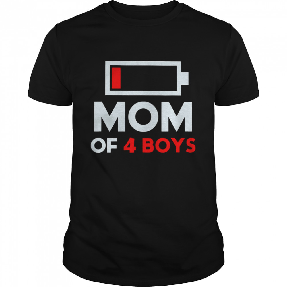 Family Lover Mom Of 4 Boys Shirt