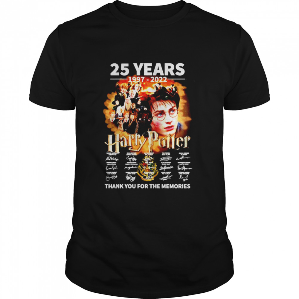 25 Years Of 1997-2022 Harry Potter Signatures Thank You For The Memories shirt