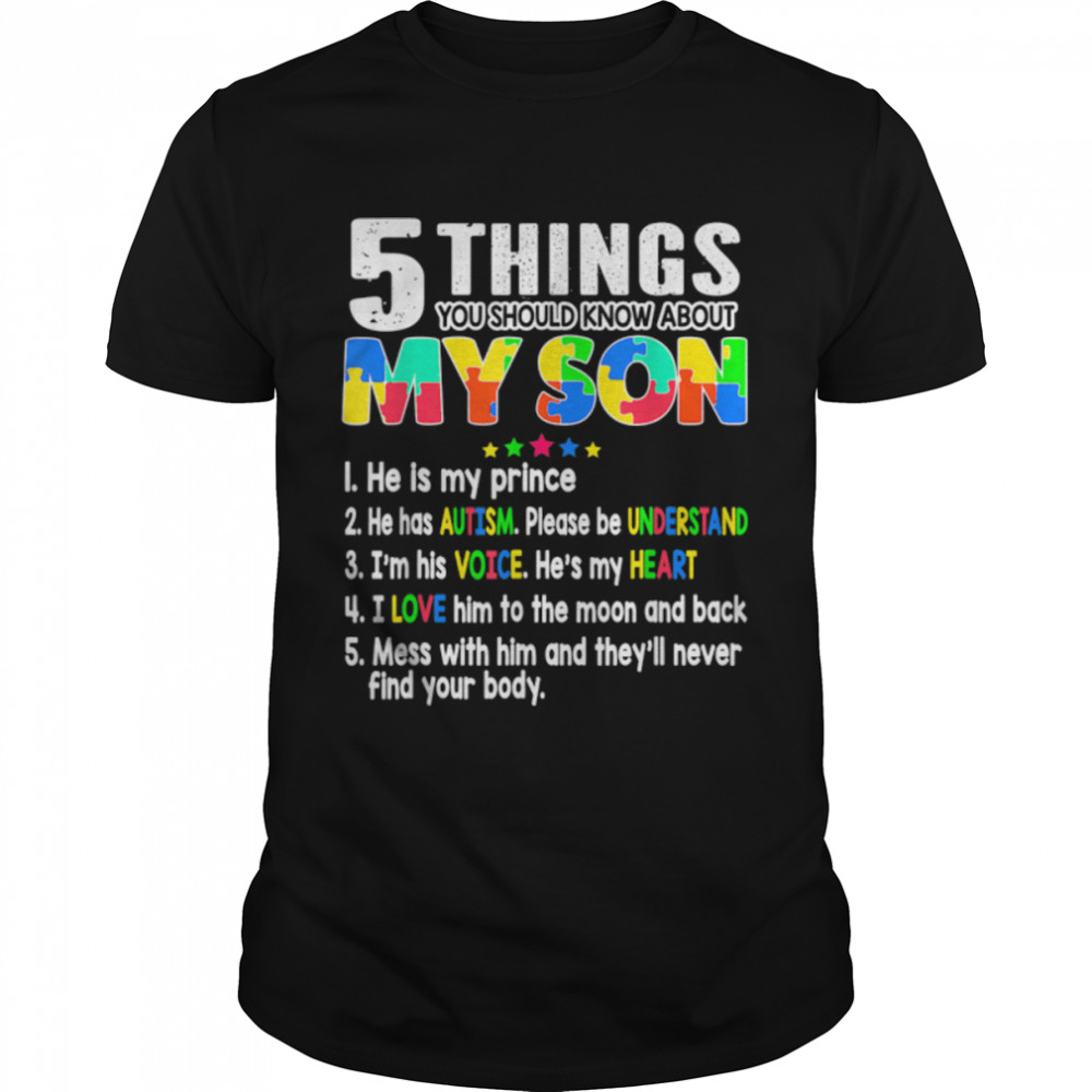 Autism Awareness Support Autism Son Kids For Mom Dad T-Shirt B09VXS2MS2