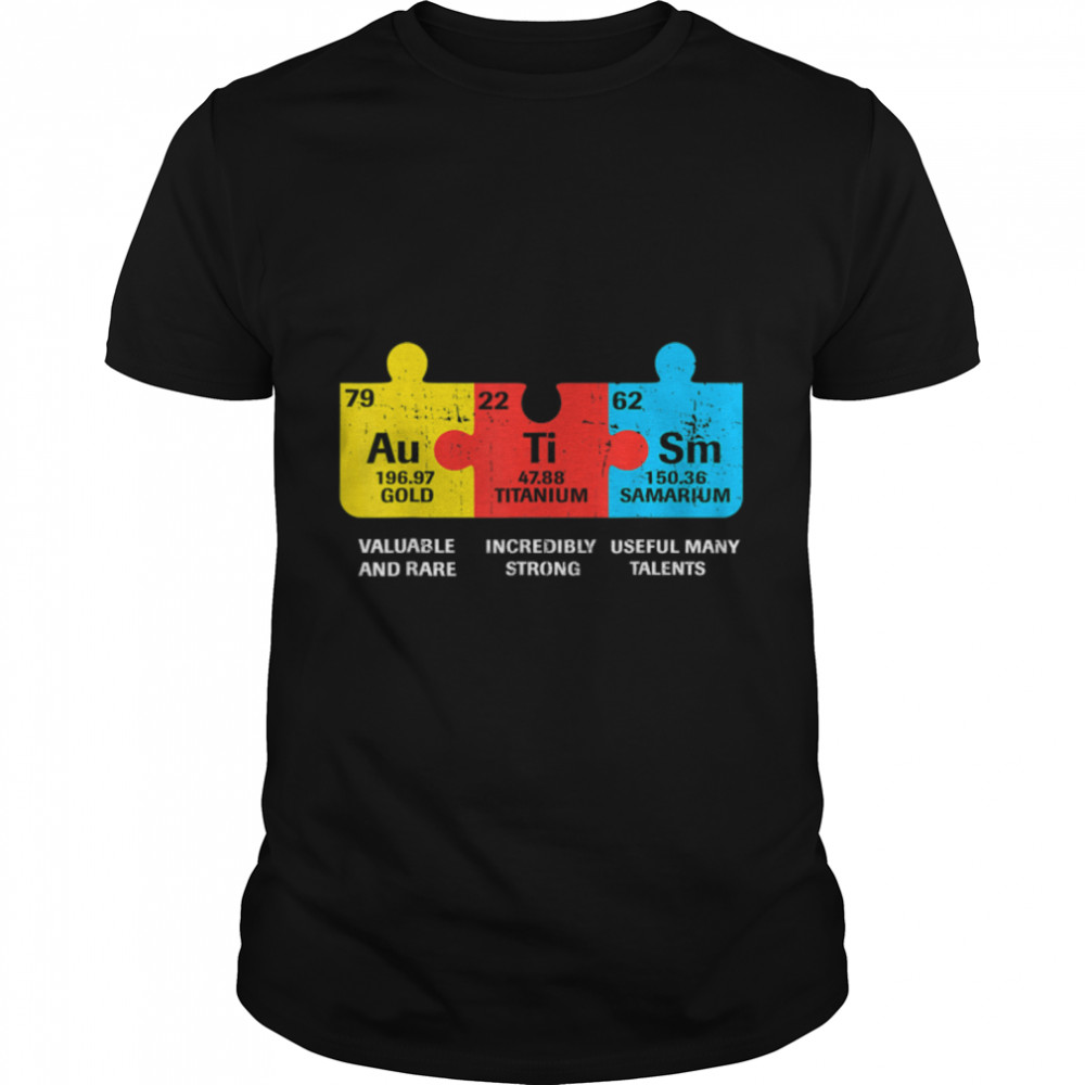 Autism Elements Periodic Table Awareness ASD Men Women Kids T- B09VXKJVT6 Classic Men's T-shirt