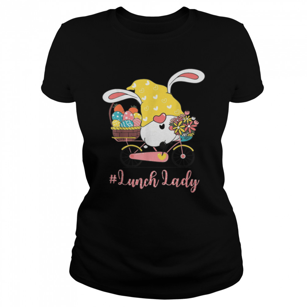 Cute Easter Day Gnome Love Lunch Lady Women Matching T- B09VXC3QPJ Classic Women's T-shirt