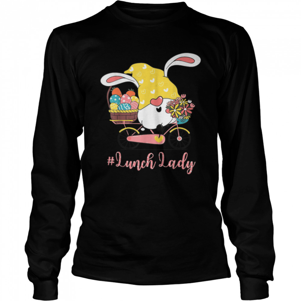 Cute Easter Day Gnome Love Lunch Lady Women Matching T- B09VXC3QPJ Long Sleeved T-shirt