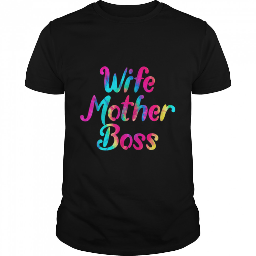 Cute Wife Mother Mom Tie Dye Family Matching Mother's Day T- B09VXJ3KY8 Classic Men's T-shirt