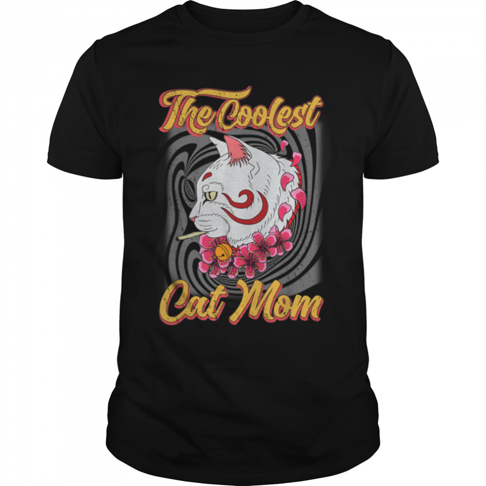 The Coolest Cat Mom So High Retro Vintage Gift Girl Women T- B09VX3R814 Classic Men's T-shirt