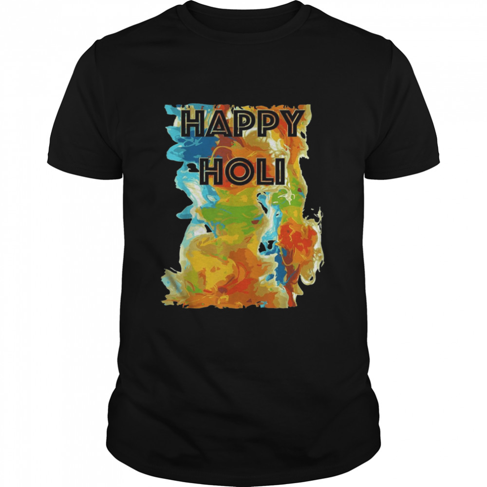 Happy Holi Indian Festival of Colors Fun Colorful Play Holi  Classic Men's T-shirt