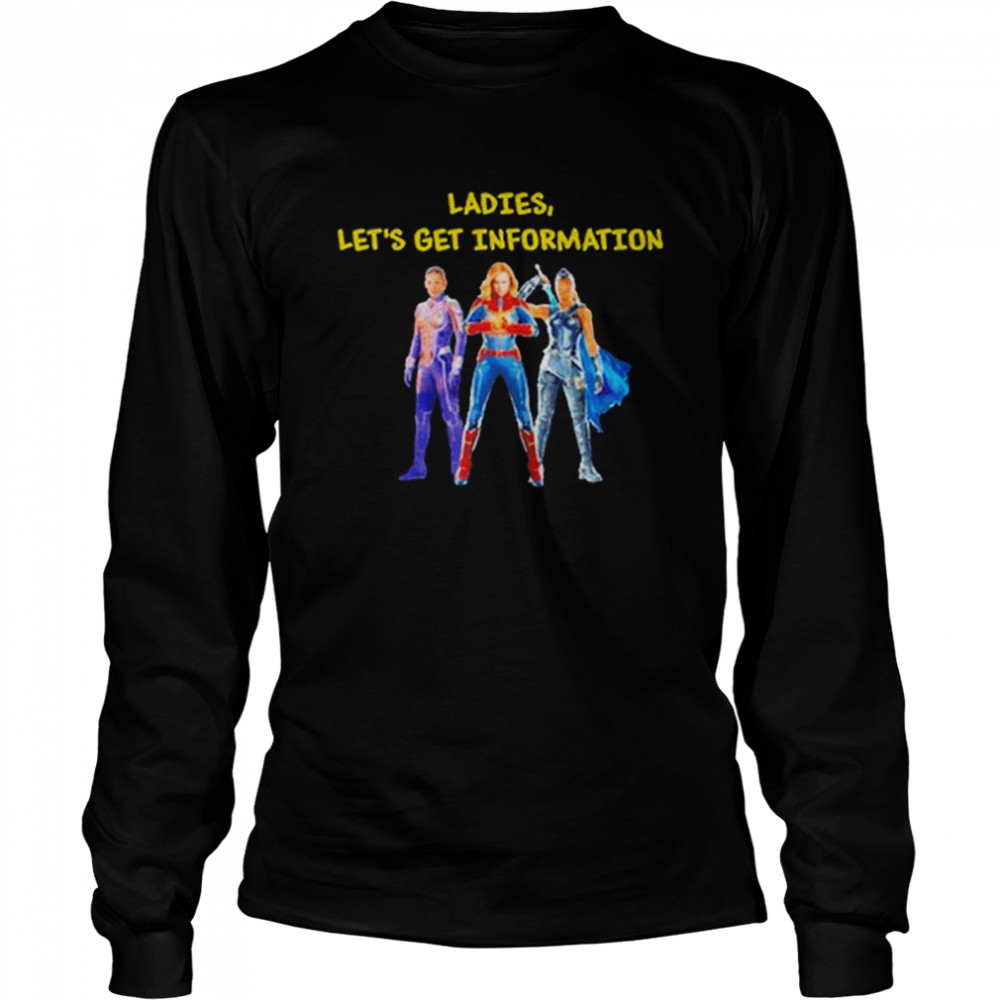 Ladies let’s get information ms marvel shirt Long Sleeved T-shirt