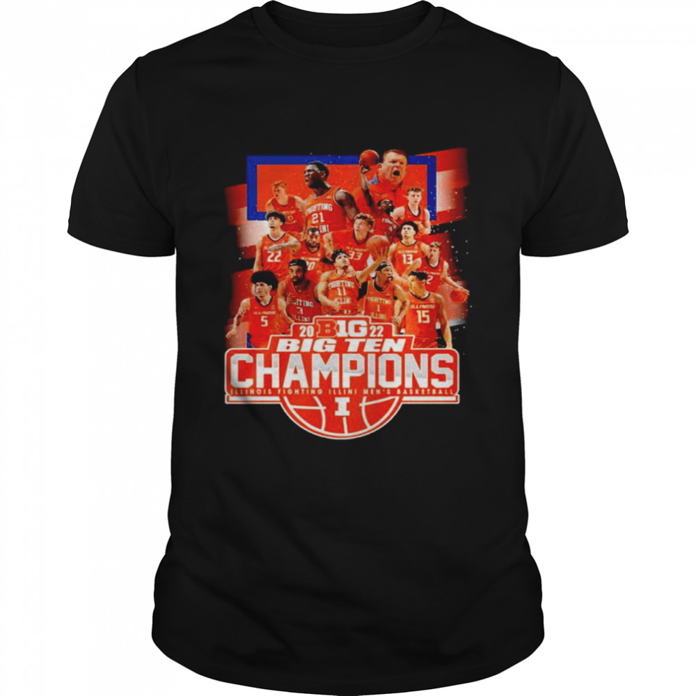 Men’s 2022 Big Ten Champions Illinois Fighting Illini Men’s Basketball shirt Classic Men's T-shirt