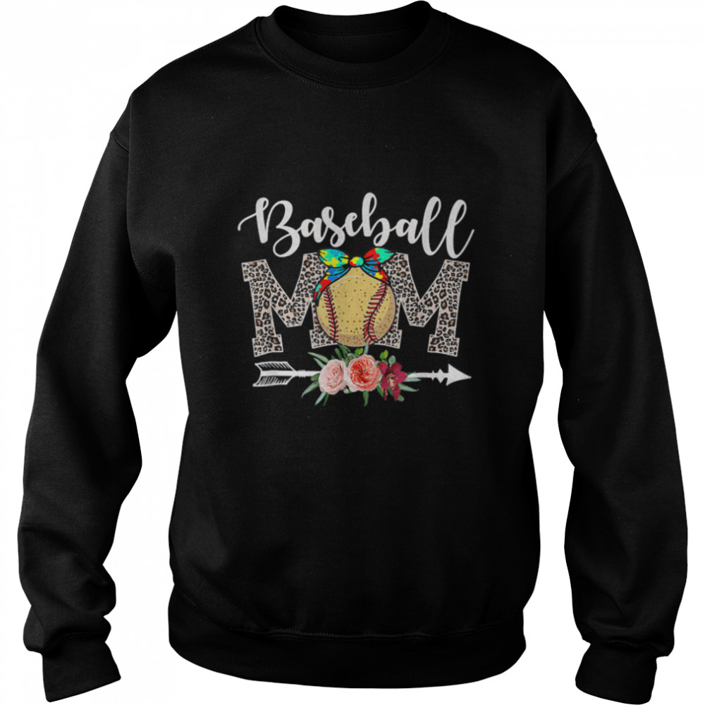 Baseball Mom Leopard Funny Softball Mom Mother's Day 2022 T- B09W5R7N2Y Unisex Sweatshirt