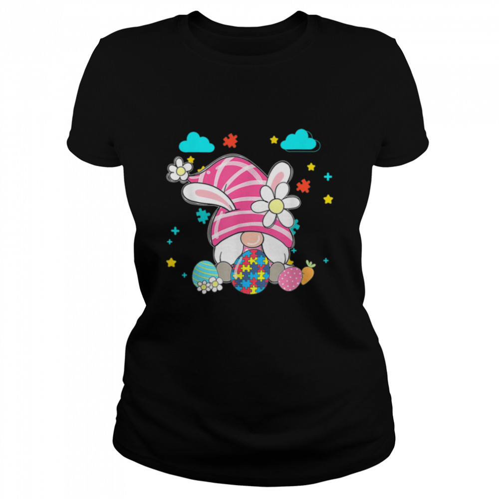 Accept Understand Love Gnome Autism Awareness Easter T- B09W5VB9ZK Classic Women's T-shirt