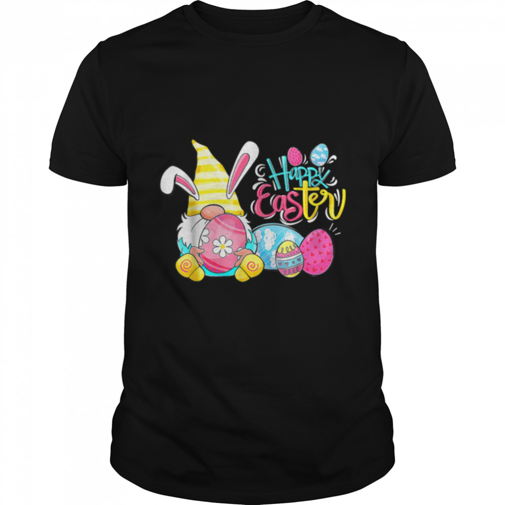 Bunny Gnome Rabbit Eggs Hunting Happy Easter Day Funny T- B09W5TXQCK Classic Men's T-shirt