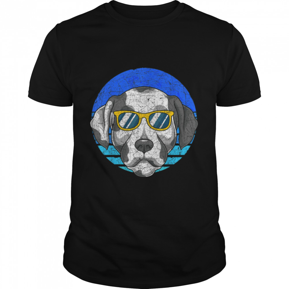 Dog Owner Animal Dog Lover Cool Sunglasses Retro Dalmatian T- B09W621FVP Classic Men's T-shirt