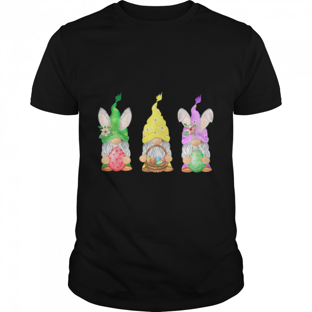 Easter Gnomes Bunny Easter Egg Hunting Basket T- B09W63V6X8 Classic Men's T-shirt