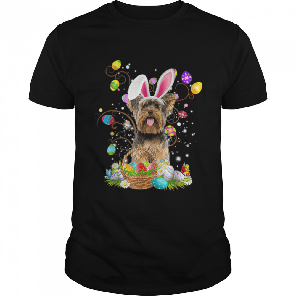 Funny Easter Egg Hunting Yorkshire Terrier Dog Easter Day T- B09W61F63Z Classic Men's T-shirt
