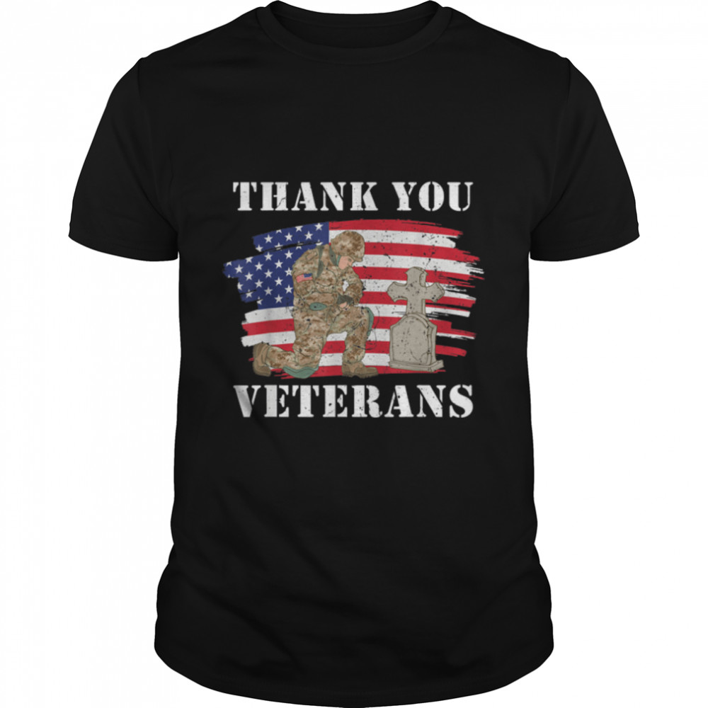 Soldier USA Flag Freedom Veteran American Memorial Day T-Shirt B09W5S9HK4