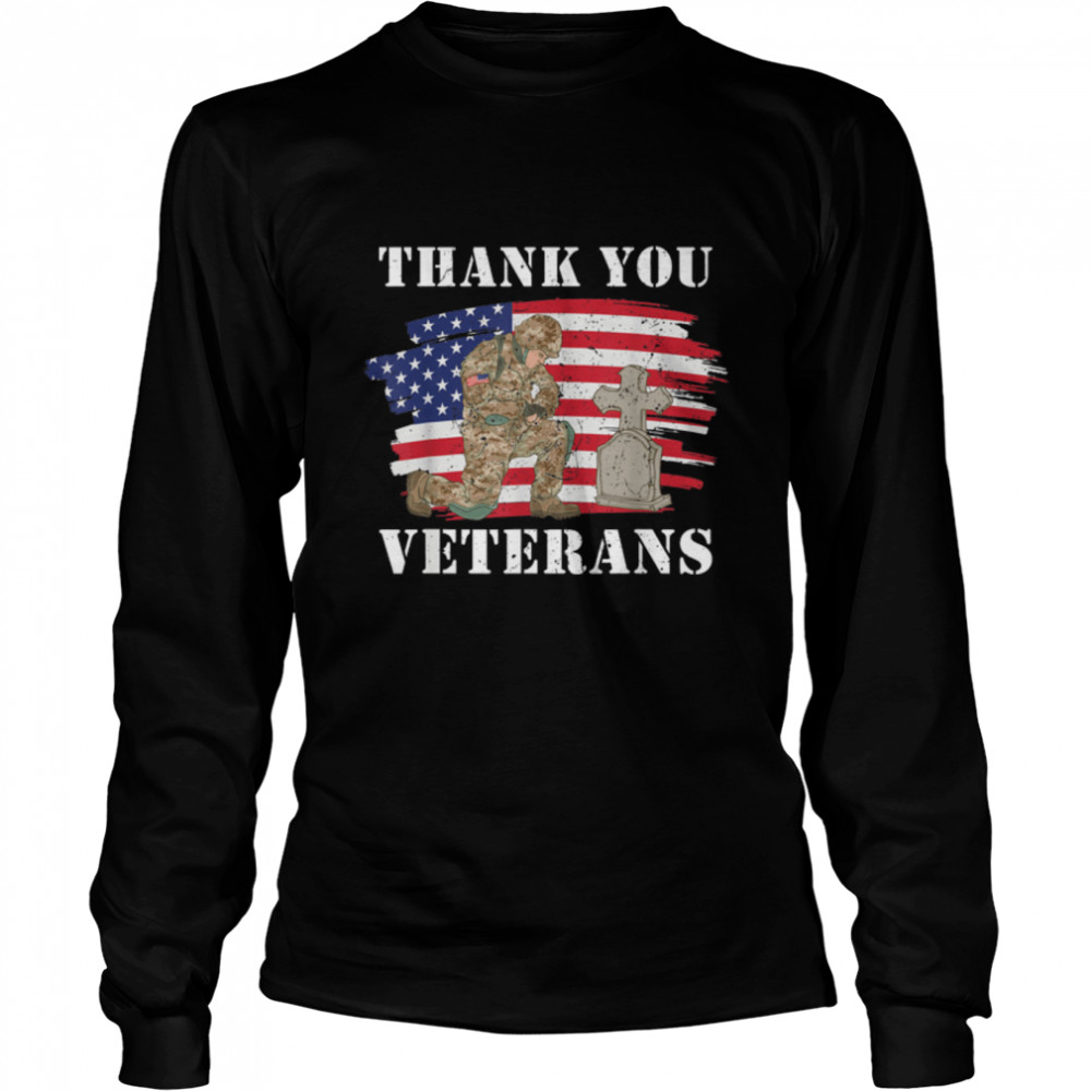 Soldier USA Flag Freedom Veteran American Memorial Day T- B09W5S9HK4 Long Sleeved T-shirt