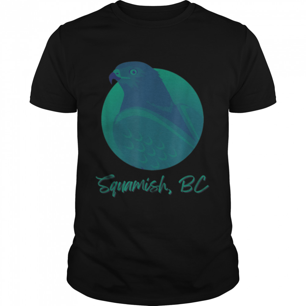 Squamish BC Osprey Sea Green Raptor Ocean Bird T-Shirt B09W5W1D55