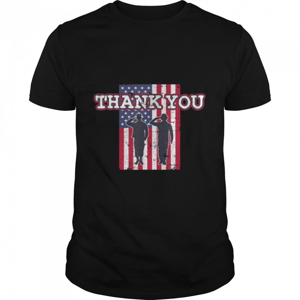 Thank You US Veterans Day Memorial Day for Men and Women T-Shirt B09W5MH9V8