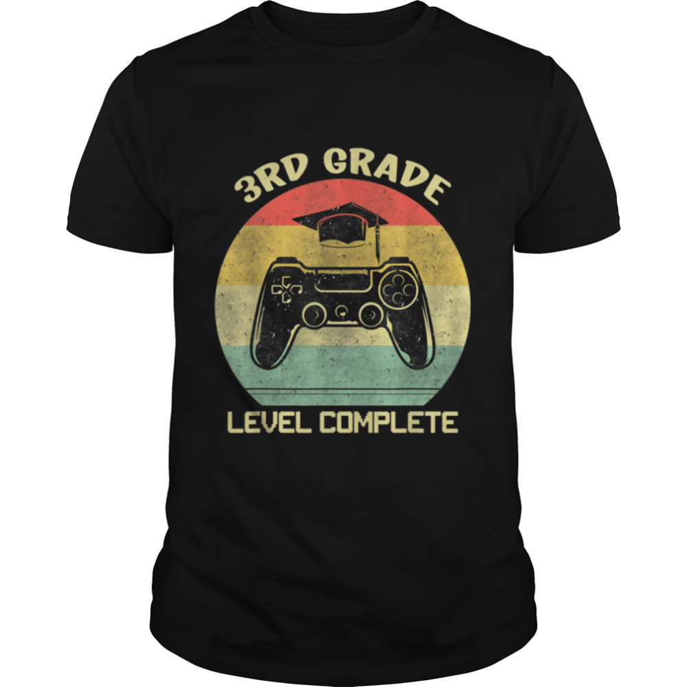 Third 3rd Grade Graduation Level Complete Video Gamer T-Shirt B09W94FX11
