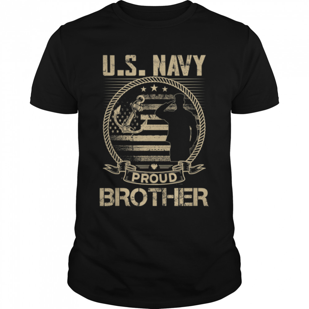 US Proud Brother Proud US Na Vy Brother Veteran Memorial Day T-Shirt B09W5JPF1H