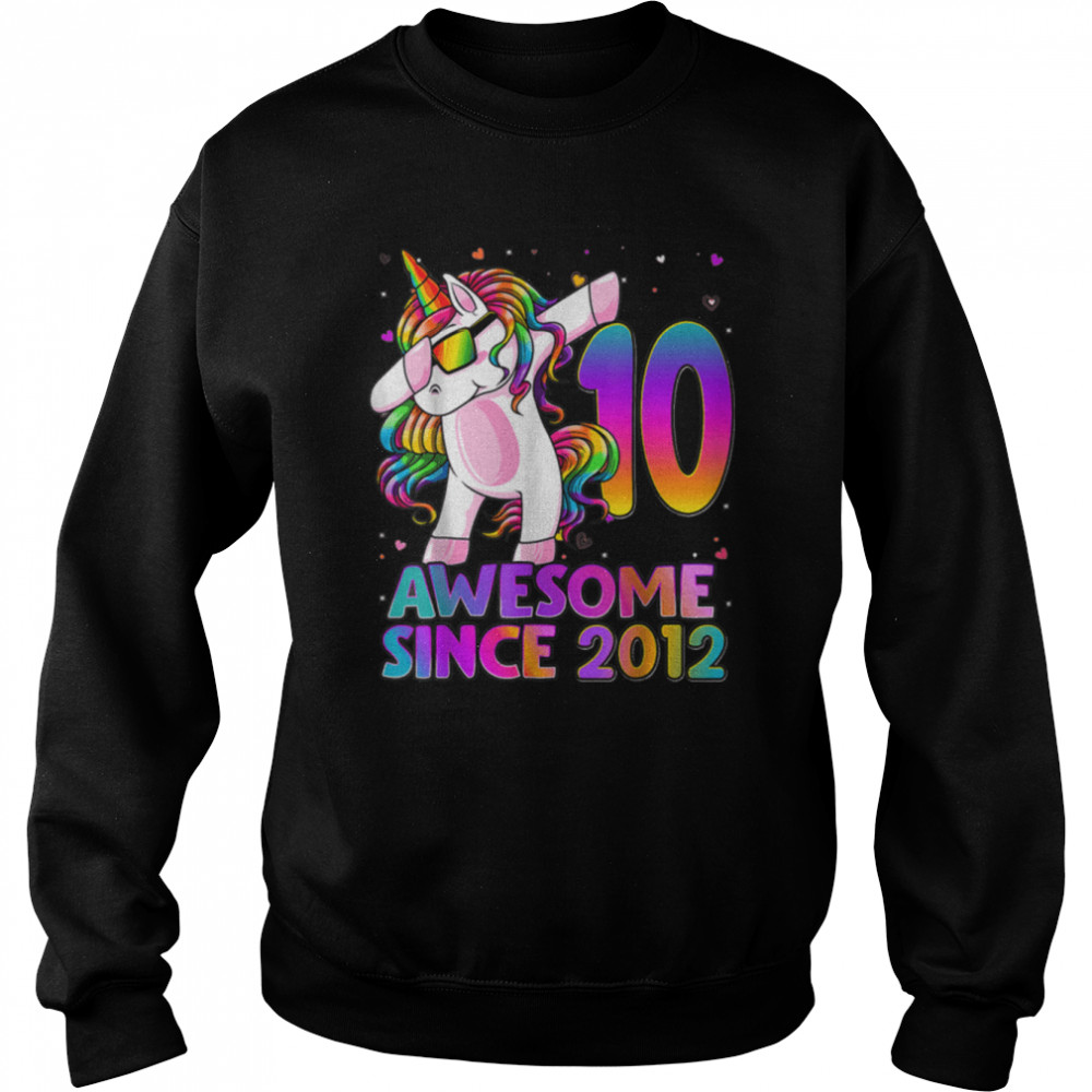 10 Year Old Unicorn Dabbing 10th Birthday Girl Unicorn Party T- B09W915RZN Unisex Sweatshirt