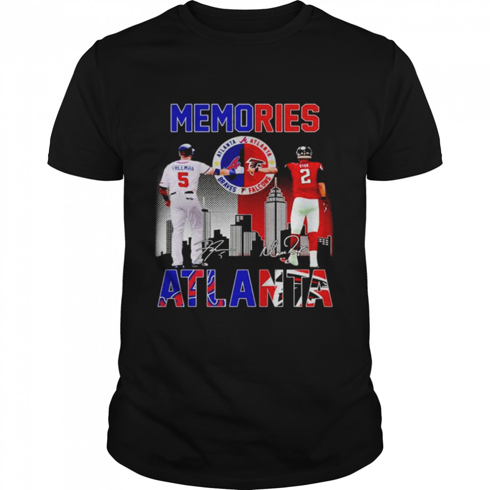 Atlanta Braves and Atlanta Falcons memories Freeman and Ryan signatures shirt Classic Men's T-shirt