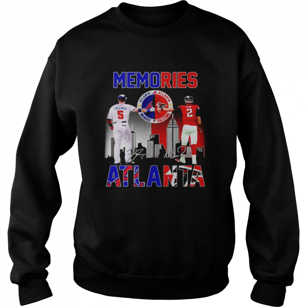 Atlanta Braves and Atlanta Falcons memories Freeman and Ryan signatures shirt Unisex Sweatshirt