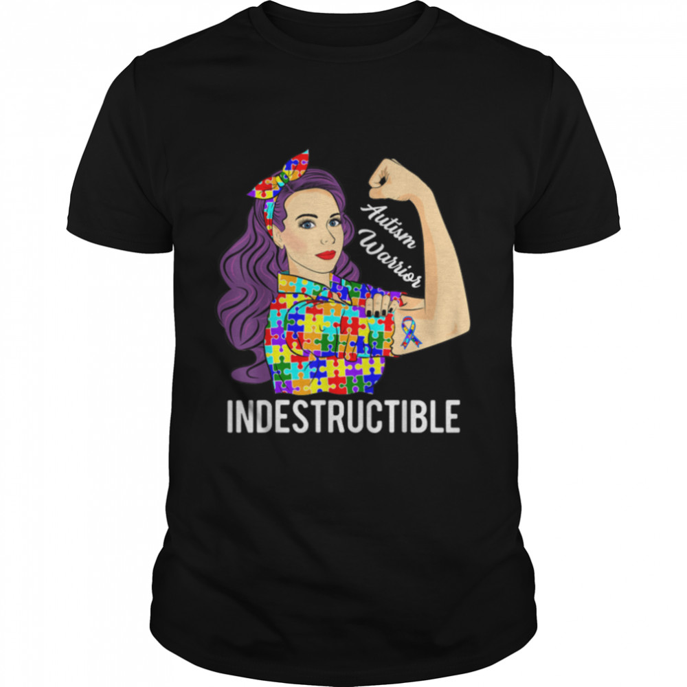 Autism Awareness Warrior Indestructible Mom Autistic Classic T- B09W963YJJ Classic Men's T-shirt