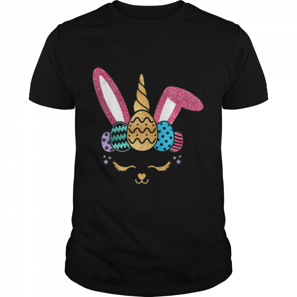 Cute Bunnicorn Bunny Unicorn Easter Eggs Happy Easter Kids T-Shirt B09W8J11L8
