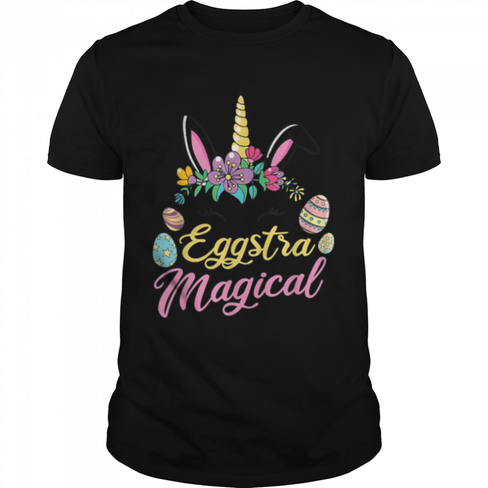 Easter Bunny Unicorn Eggstra Magical Unicorn Face T- B09W8XCV87 Classic Men's T-shirt
