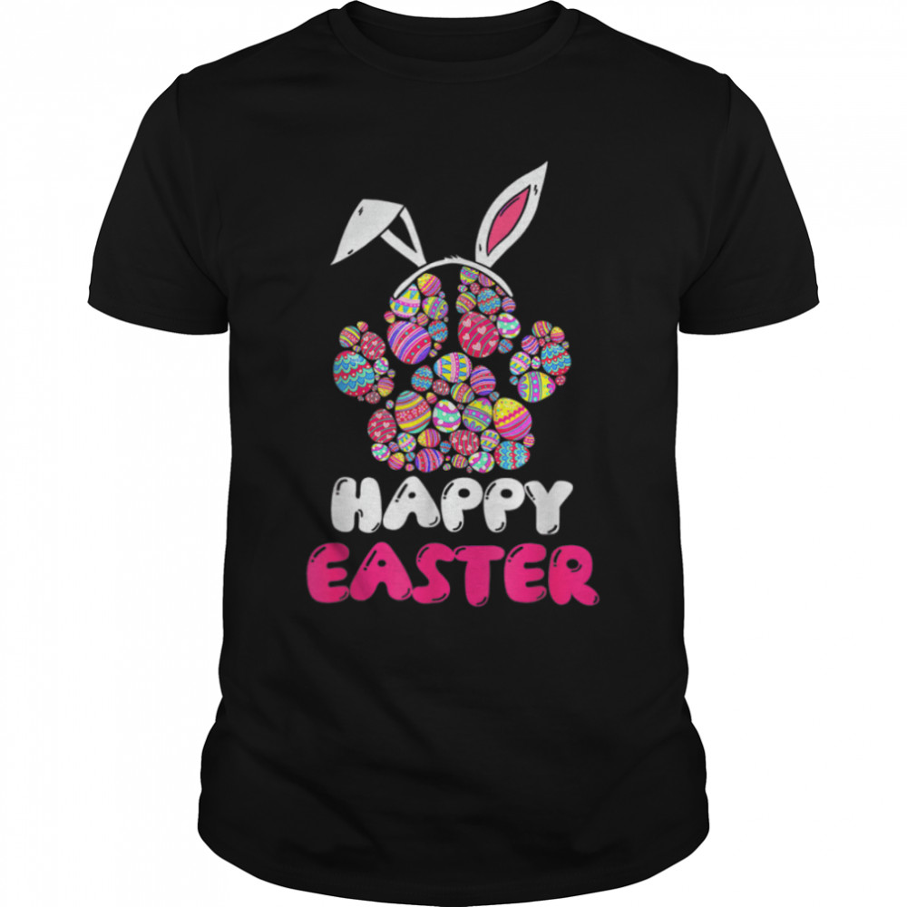 Happy Easter Day Paw Bunny Dog Cat Mom Dad Pet Lovers T- B09W8TNPM4 Classic Men's T-shirt