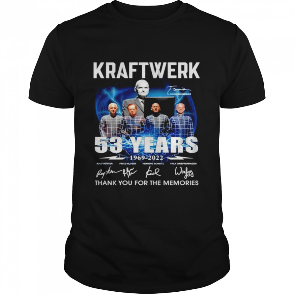 Kraftwerk 53 years 1969 2022 thank you for the memories signatures T-shirt Classic Men's T-shirt