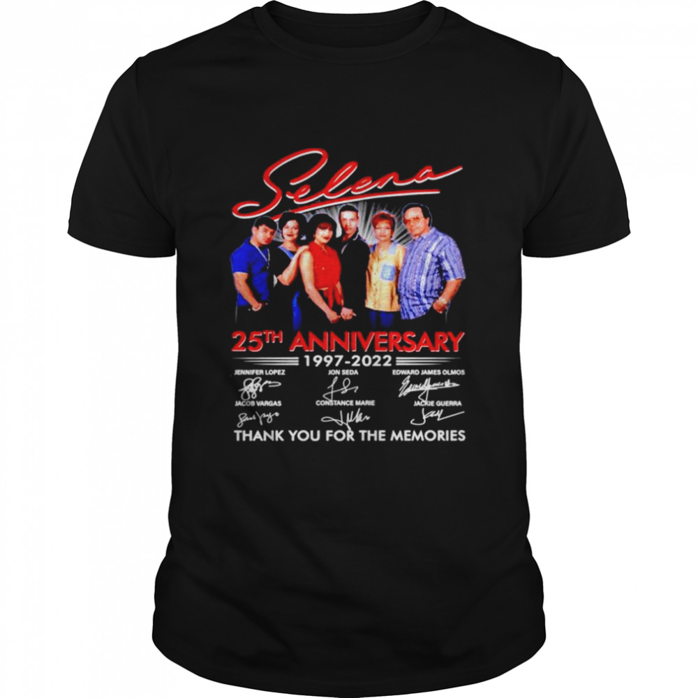 Selena 25th anniversary 1997 2022 thank you for the memories signatures T-shirt