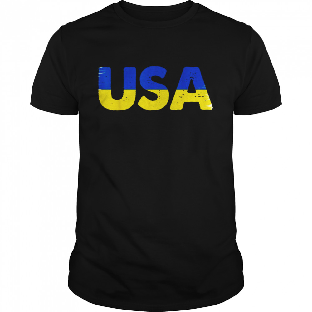 Ukrainian American Flag Support Ukraine USA Flag Shirt