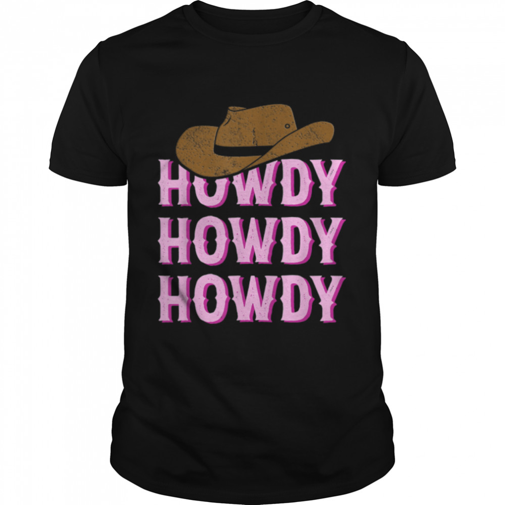 Vintage Howdy Rodeo Western Country Southern Cowgirl T-Shirt B09W9JFBCM